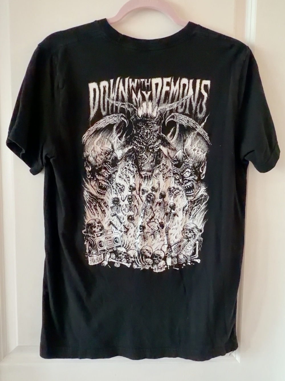 Black 'Down With My Demons' Graphic Short-Sleeve Tee - Men